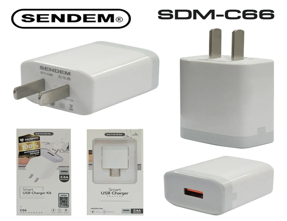 เต้าเสียบ Adapter CHARGER DC 5V-2.4A SENDEM (1*12)
