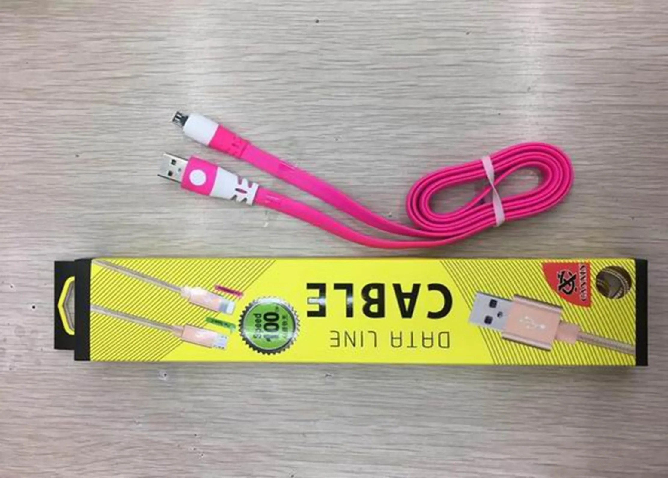 *สายชาร์ท SS แบบแบนใหญ่สี DATALINE แพ็คกล่อง 