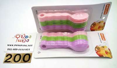 *ช้อนพลาสติก 1x12 ด้ามหยัก 