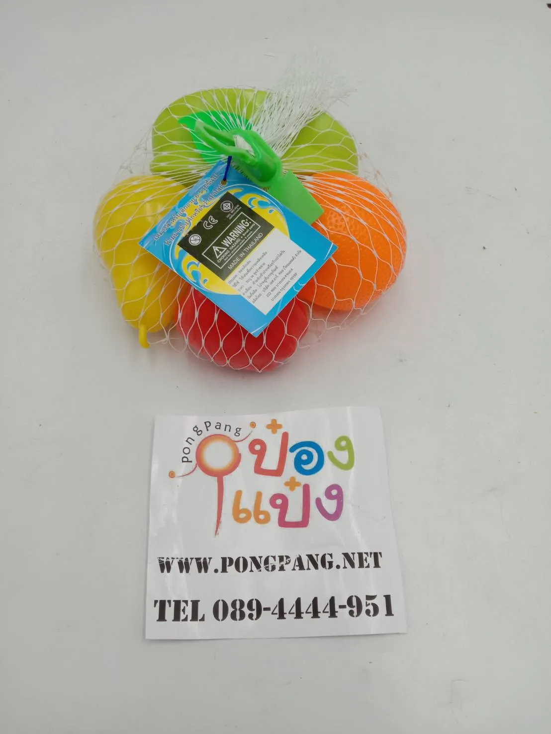 ผลไม้รวม 4 ลูก คละสี คละแบบ ถุงตาข่าย (1*120)