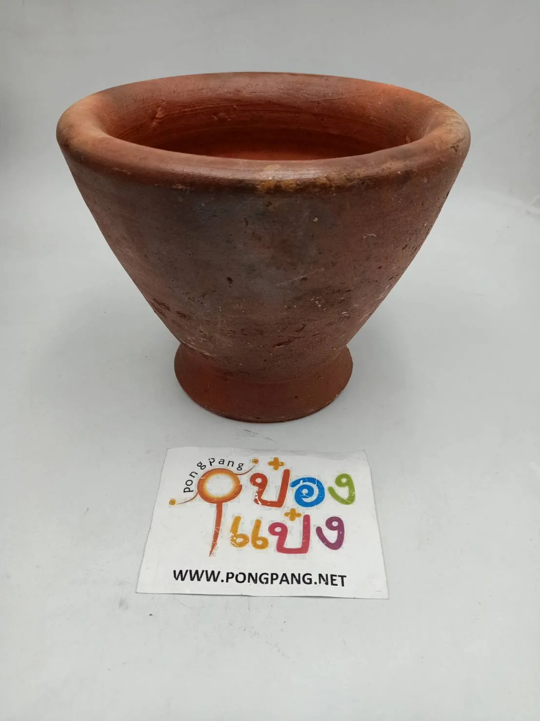 ครกดินเผา ขนาดกลาง 19x15cm. 1*12