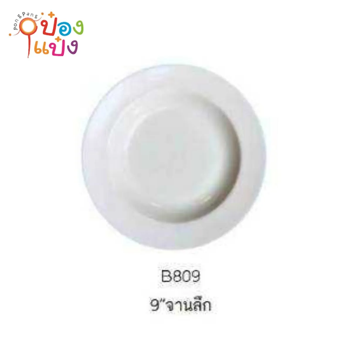 จานเมลามีนลึก 9นิ้ว สีขาว  1*144  TMT-P5001-9