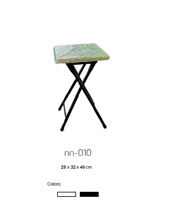 เก้าอี้หน้าไม้ขาพับ ขนาด 29*32*46cm สีขาว-ดำ