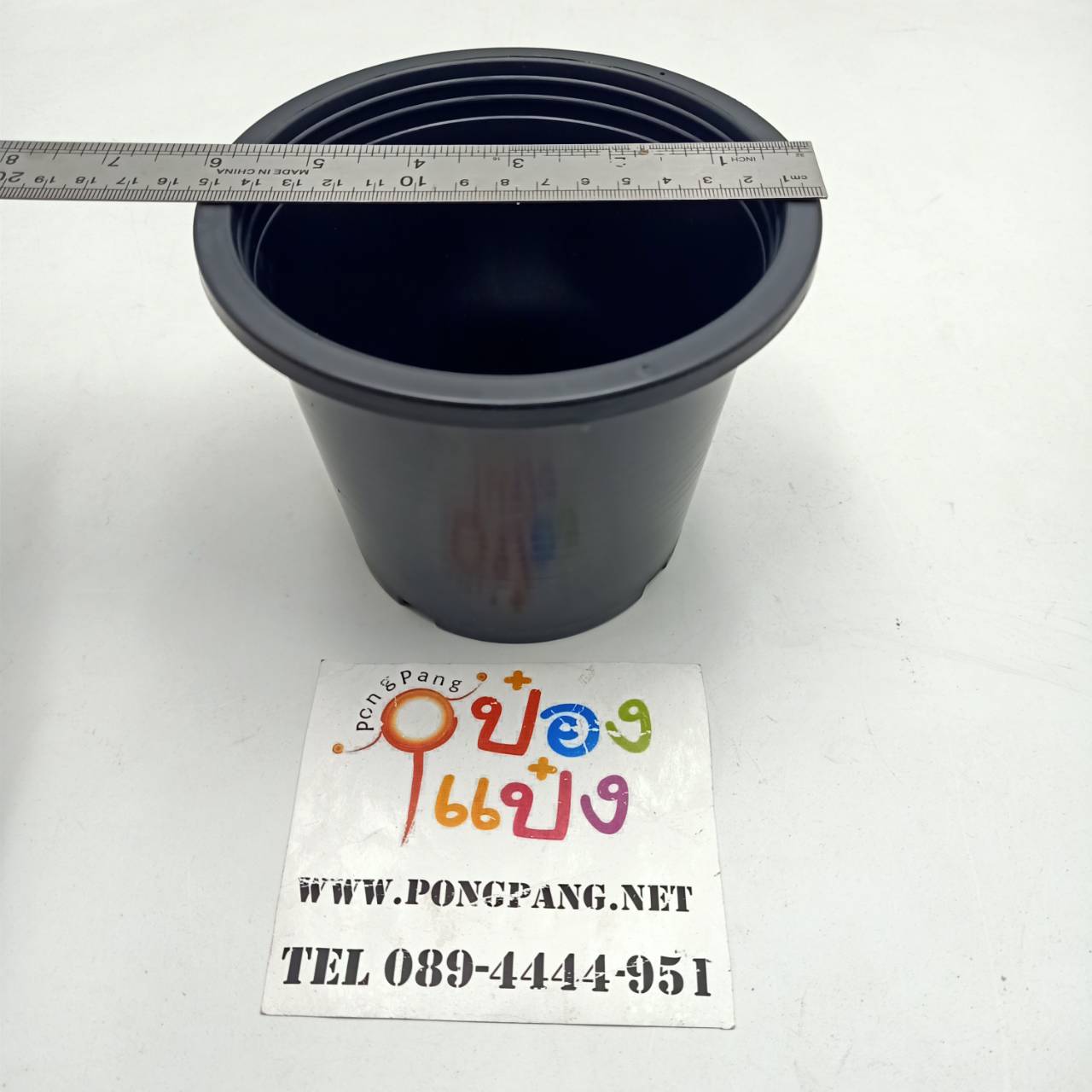 กระถางต้นไม้ กลม (แบบยาว) สีดำ 6นิ้ว 14.x1.5x12CM สินค้า 15บาท