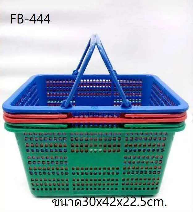 ตะกร้า หูหิ้ว สีสด 30x42x22.5 cm. (1*48)