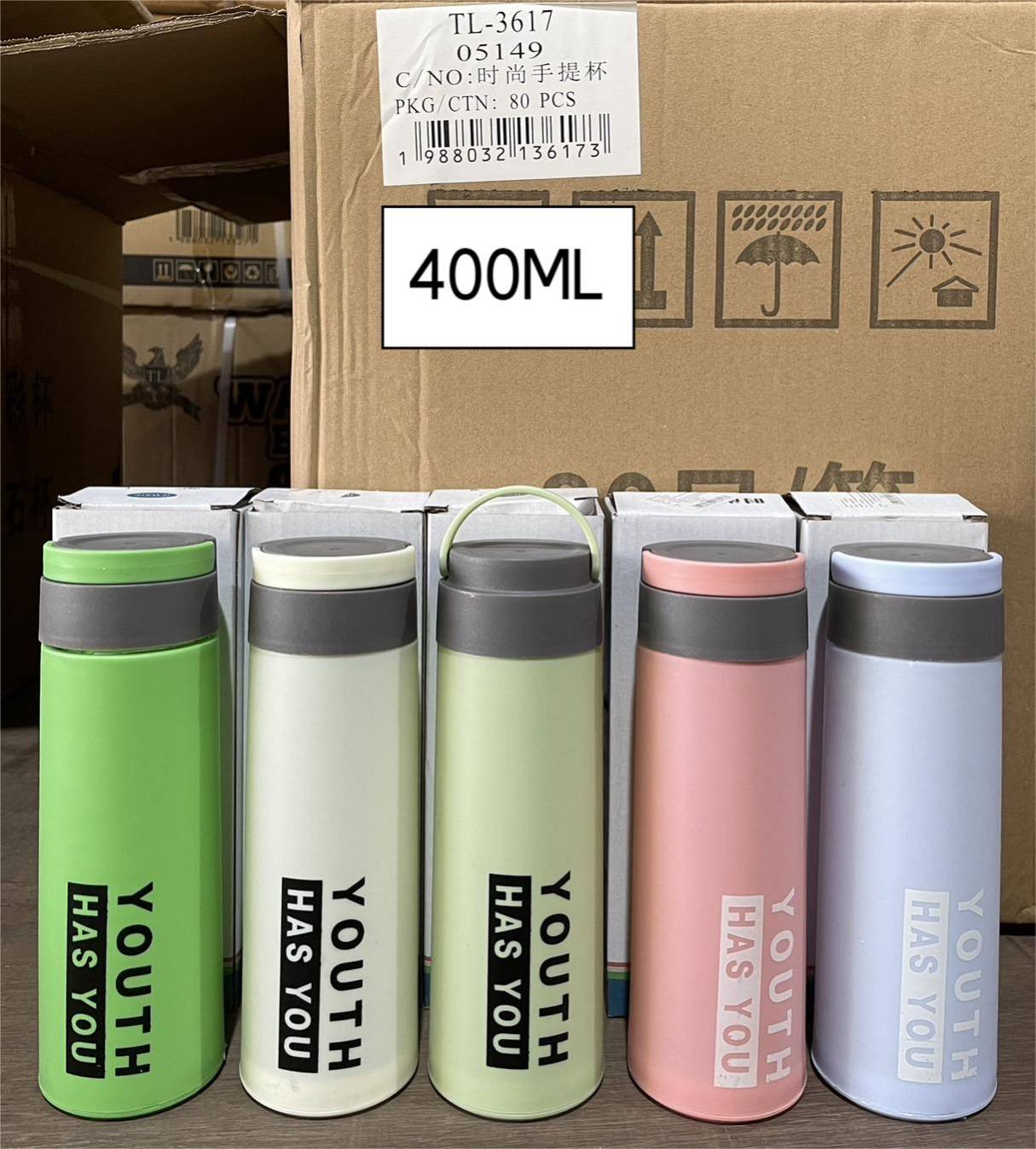 กระบอกแก้วน้ำ YOUTH มีหูหิ้ว 400 ml. 1*80 TL29014 XTH-101