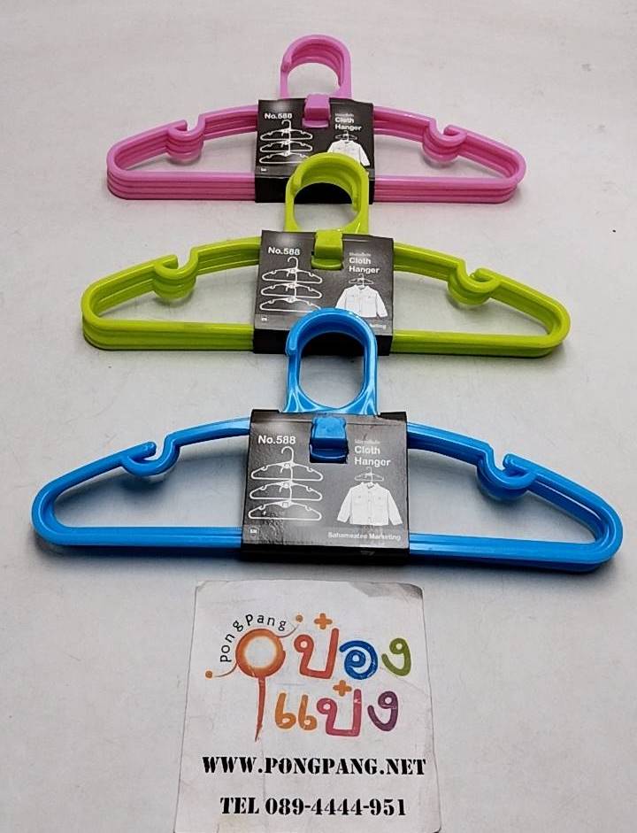 ไม้แขวนเสื้อเด็ก 1x6 คละสี (1*24)
