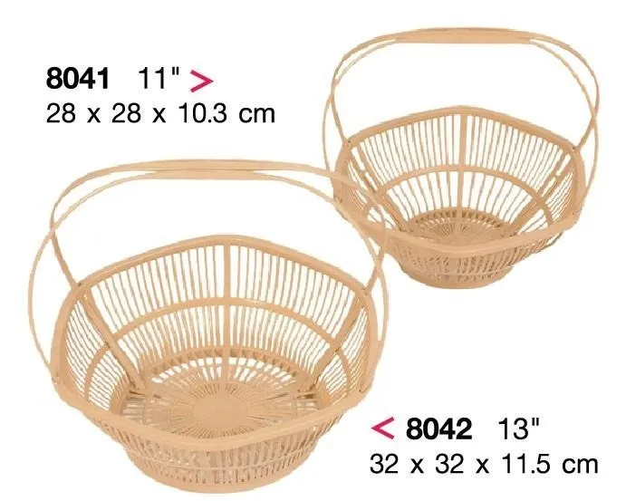 กระเช้าหกเหลี่ยมเล็ก 11 นิ้ว ขนาด 28x28x10.5cm **28.75 บาท/ชิ้น ขั้นต่ำ 12 ชิ้น
