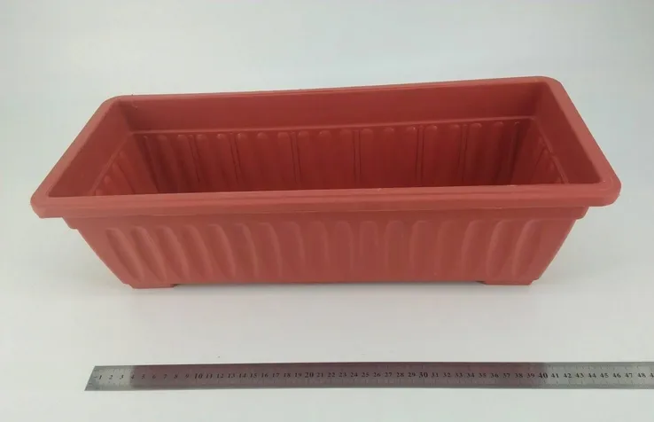 กระถางทรงยาว49x20x13cm สีอิฐ 1*72