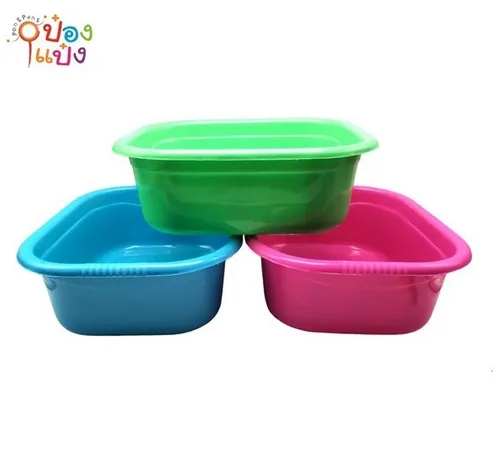 กะละมังเหลี่ยม สีเข้ม 34x40x14CM. (6ล*1มัด)