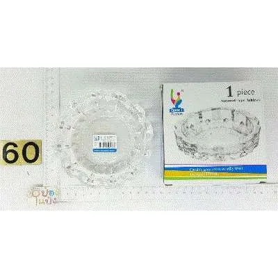 ที่เขี่ยบุหรี่แก้วขอบรูปดอกไม้ 11.5x2.5cm.  TGYJK1071 P6164 XTH8196