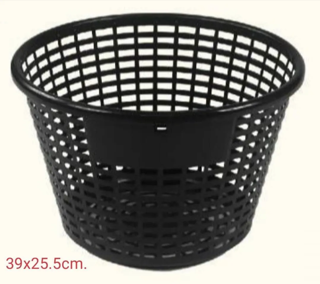 ตะกร้า ปลูกต้นไม้ สีดำ ขนาด 39x26 cm. (1*60)