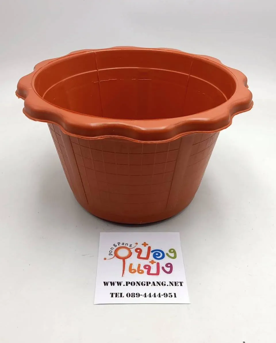 กระถางต้นไม้ ทานตะวัน สีอิฐ 30x18x19 cm. (1*96)