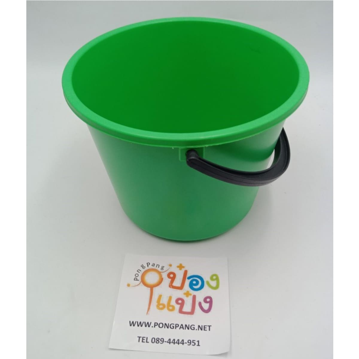 ถังน้ำหูหิ้วดำ ตัวถังคละสี ปากถังกว้าง 23xสูง18xก้นถัง18cm. สินค้า 15บาท