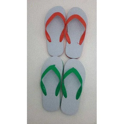 รองเท้าแตะ3หู ยางคละไซร์ พื้นขาว หูคละสี ผู้ใหญ่ 1*120 MJ190