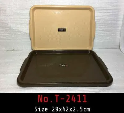 ถาดเสริฟกาแฟ2สี 29x42x2.5cm. (1*144)