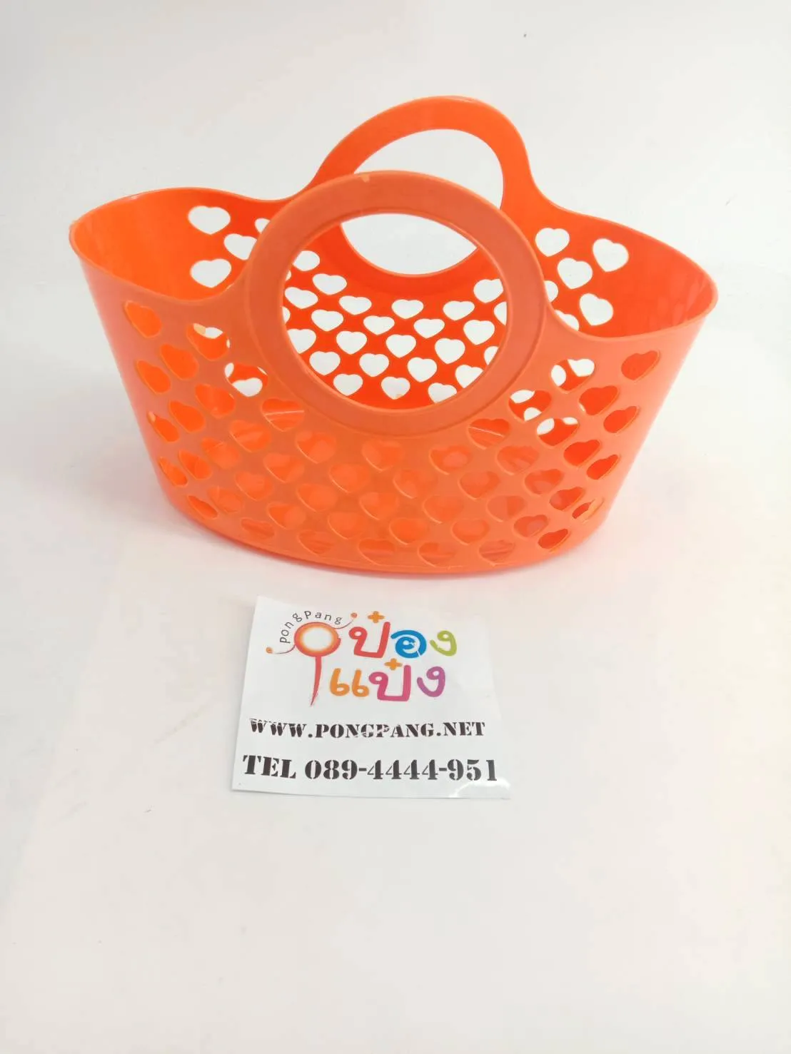 ตะกร้านุ่มนิ่มเล็ก จ่ายตลาด ฉลุลายมีหูหิ้ว 30x25x20cm. (1*48)
