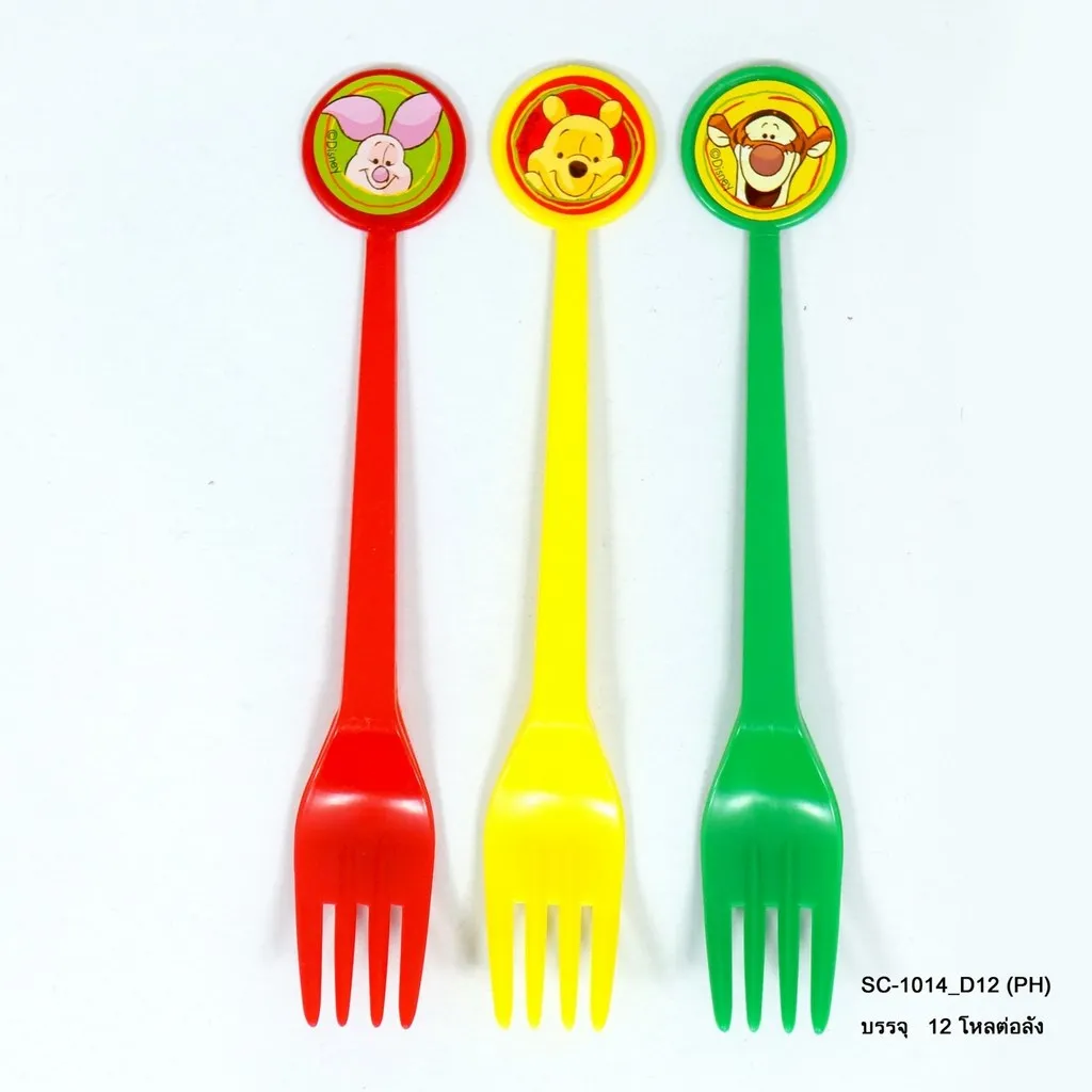 ส้อม แพ็ค 1x6 ชิ้น หมีพูห์ (1*144)  **ลิขสิทธิ์ถูกต้อง**