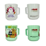 แก้วน้ำพลาสติกทรงกลม เล็ก มือจับ We Bare Bear คละลาย