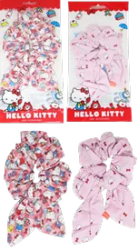 ยางรัดผม โดนัทมีหาง Hello Kitty คละลาย 1*12