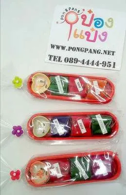 กำยานกล่อง วงรี ไม้ยาว  1x3สี +ถ้วยรอง 1*6
