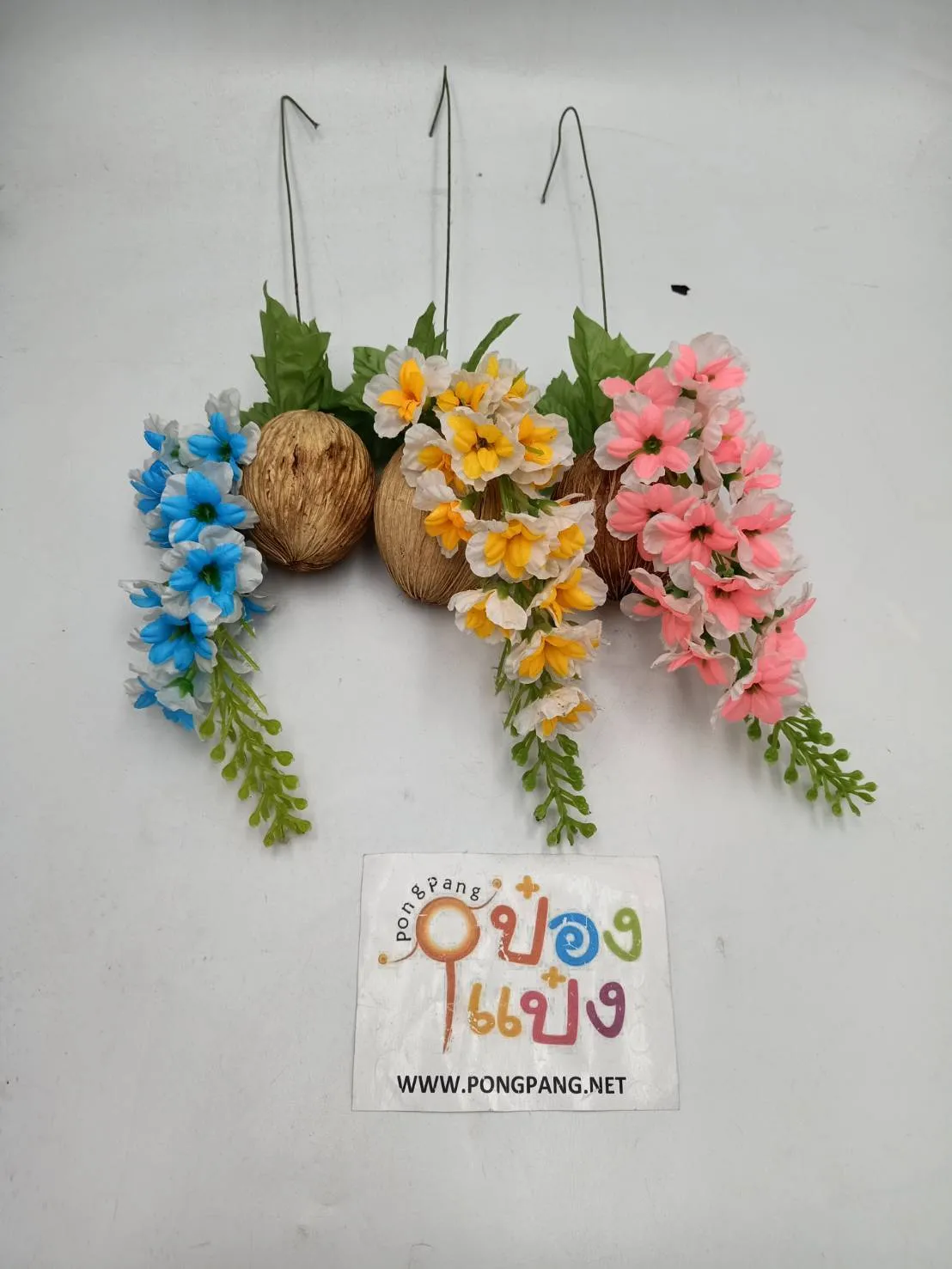 ดอกไม้ปลอม ตีนเป็ดแบบแขวน คละแบบ คละสี 1*12