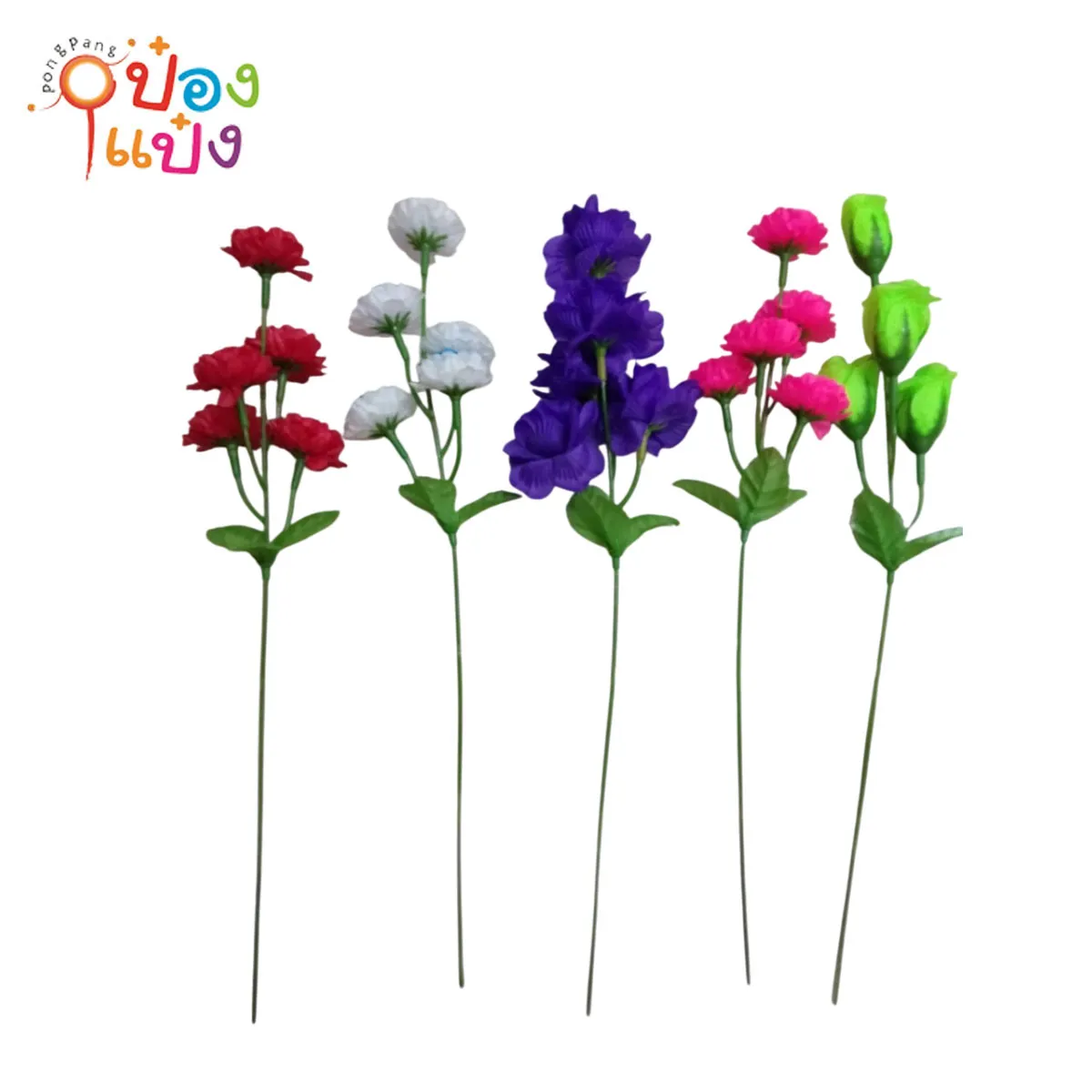 ดอกมะลิคละสี  ช่อ5ดอก  1*12