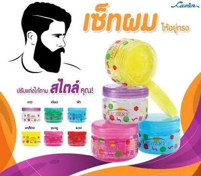 เจลจัดแต่งทรงผม65g. กระปุกเล็กลายใส 6กลิ่น คละสี ARCHERT 1*12