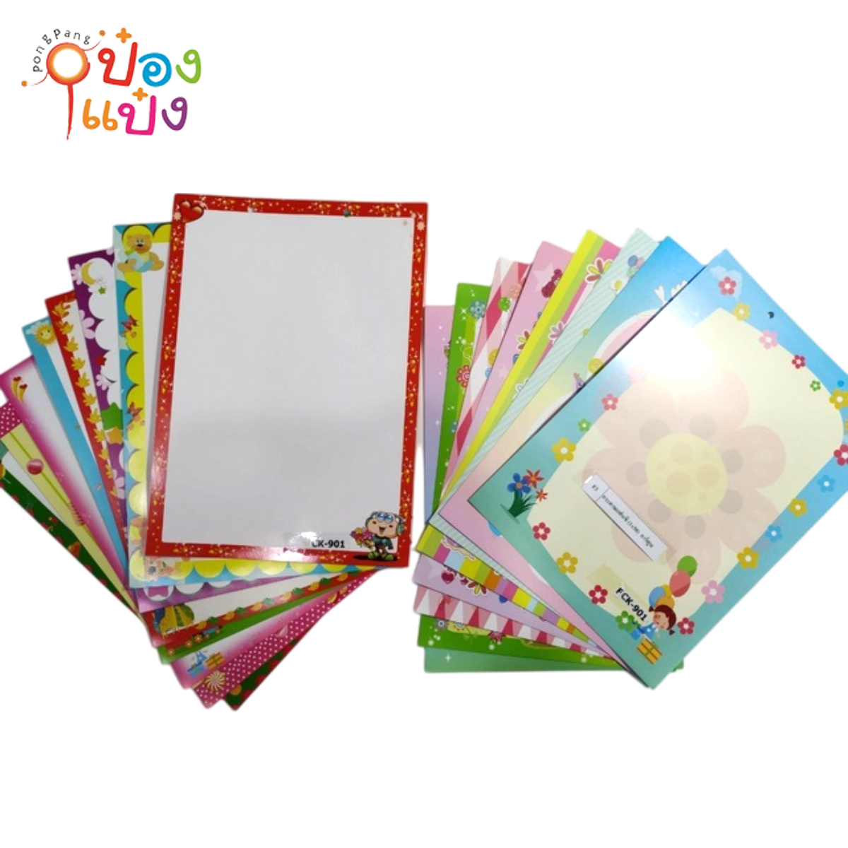 กระดาษแฟนซี 150แกรม A4 ลายการ์ตูน แพ็ค คละสี 10 แผ่น (1*240) CK-00F3