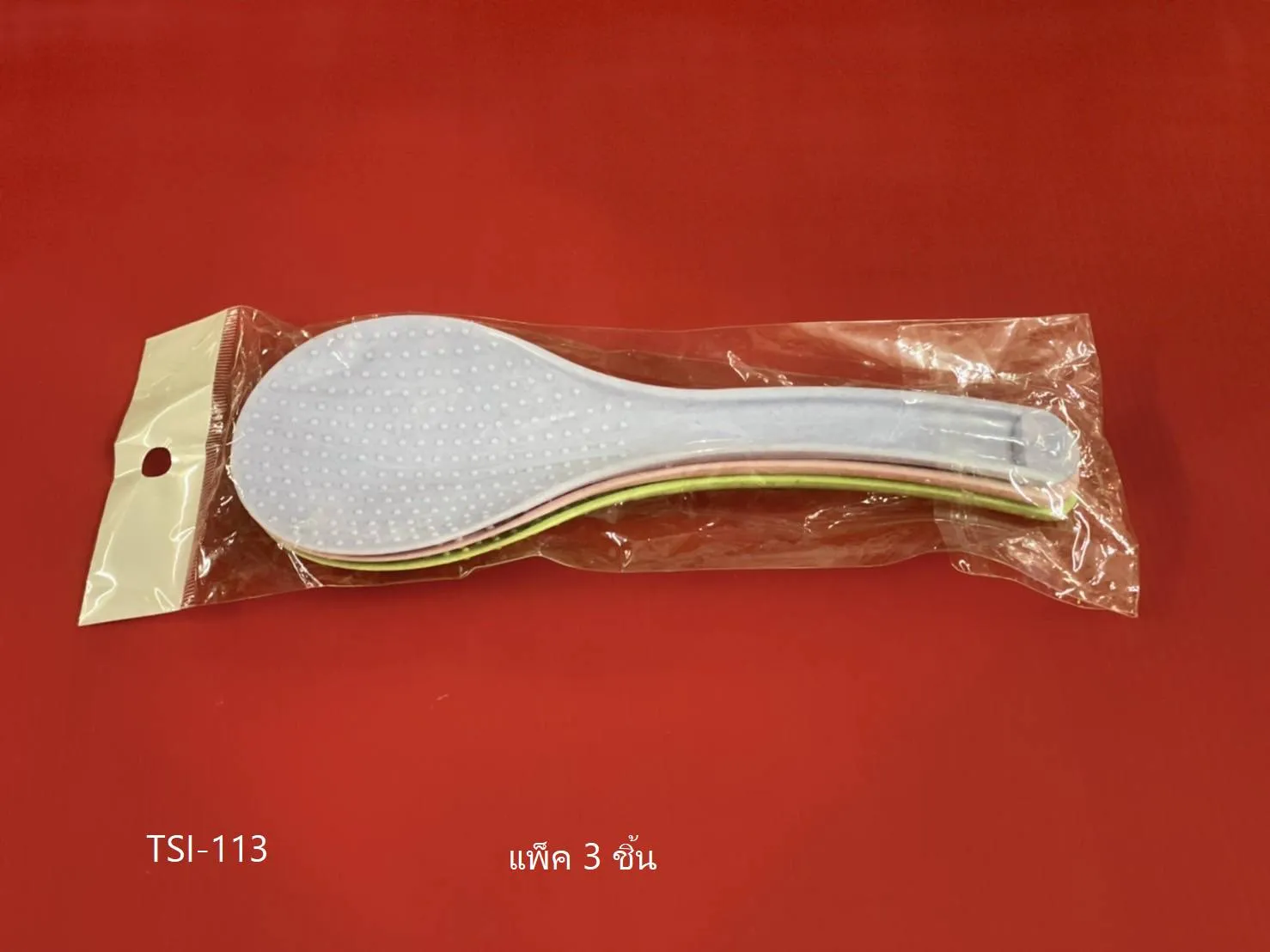 ทัพพีญี่ปุ่น แพ็ค 1x3 ชิ้น สีพาสเทล สินค้า 15บาท