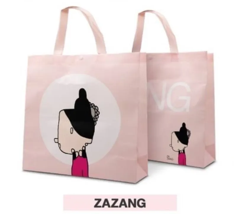 กระเป๋าผ้า ZAZANG มีกระดุม 40x42x12cm.ลายผู้หญิง 1*12