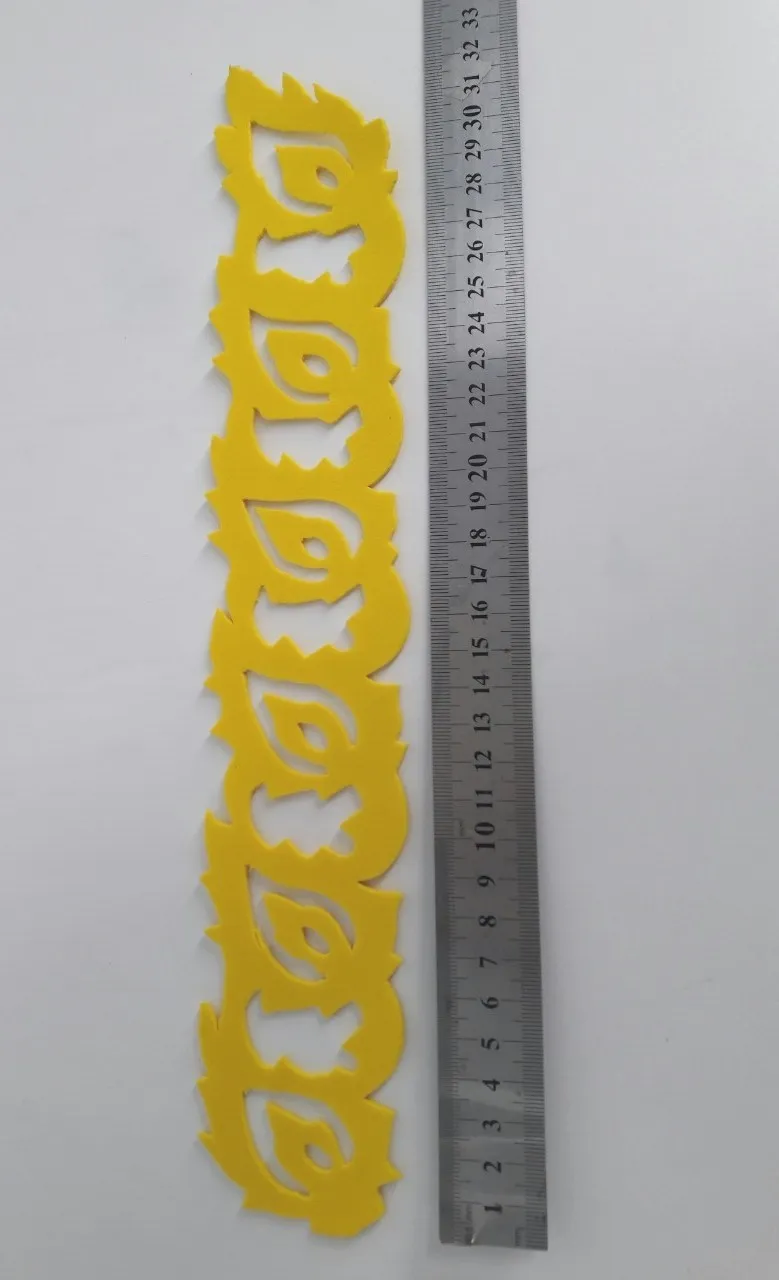 โฟมยาง ติดขอบบอร์ด ขอบลายไทยสีพื้น (แหลม) 1x10 1*12
