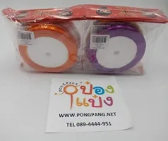 ริบบิ้นขอบทอง 6มม. 25หลา 1*12  SK047