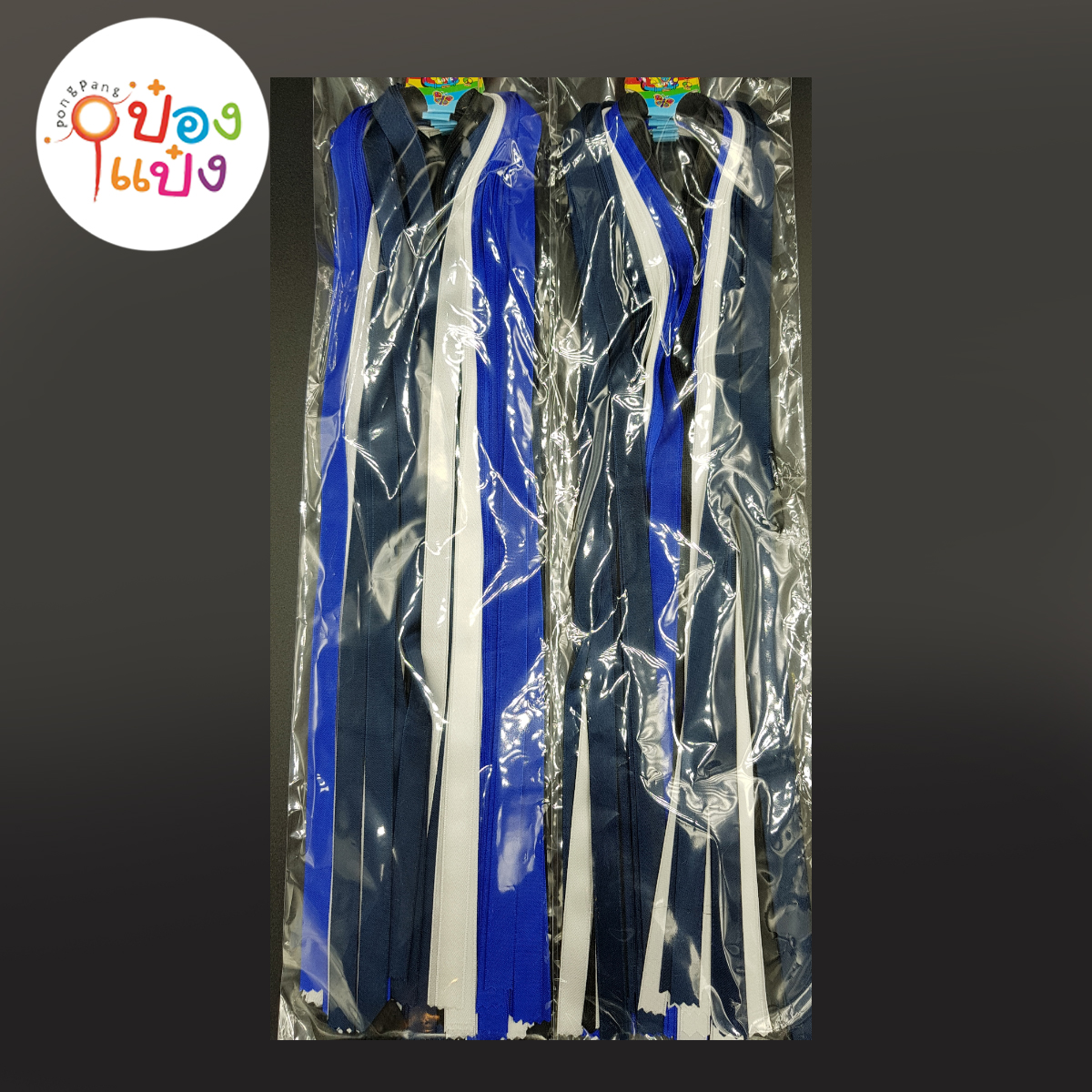 โบว์นักเรียนเล็ก1/2นิ้ว 1x4แบบผูก แพ็ค3สี 1*12