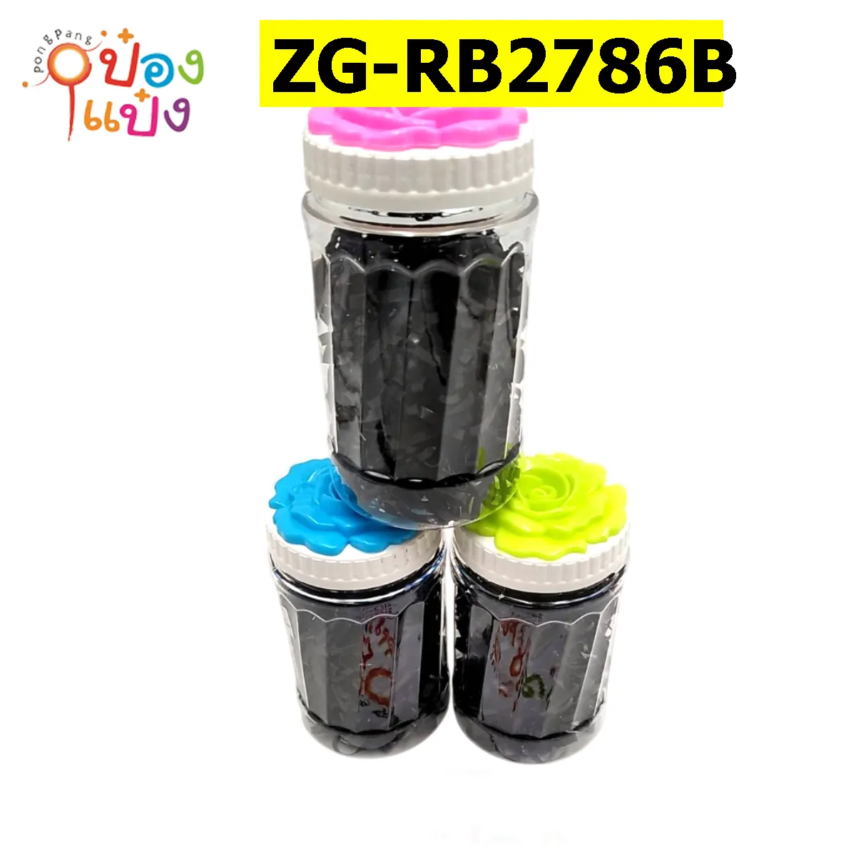 ยางรัดผมกระปุก สีดำ กระปุกใสยาว 1*12  T9163 T14665 T14930 T14932 T5501 RB2786