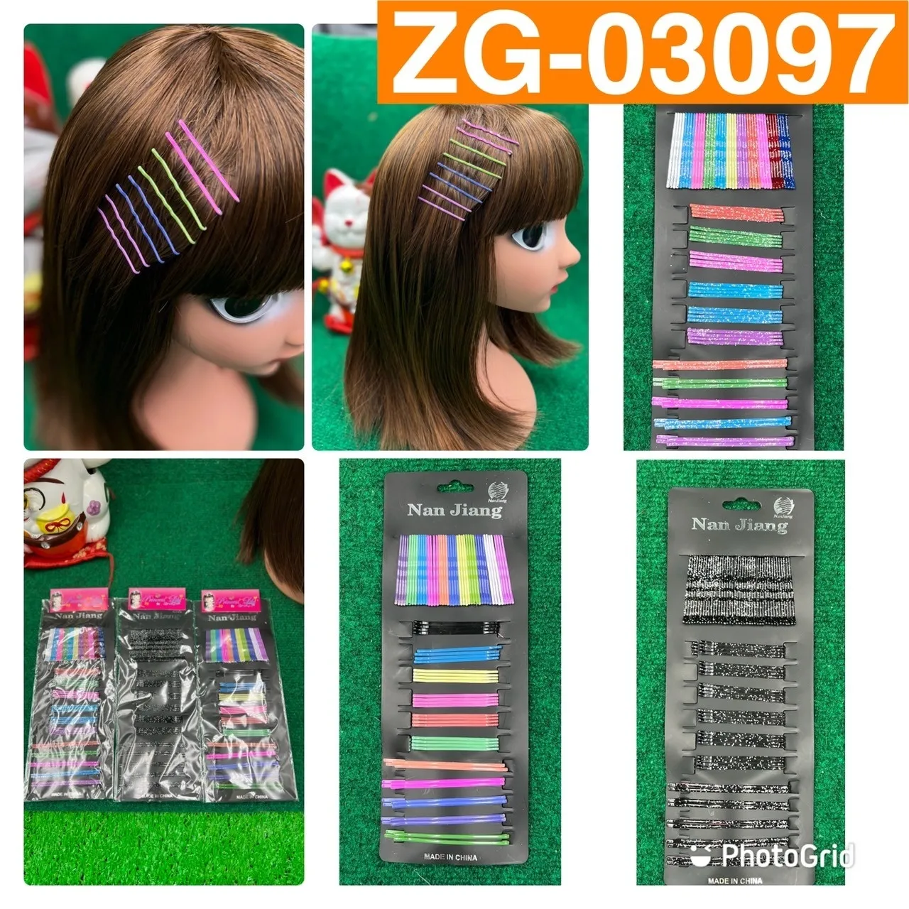 กิ๊บเสียบแผง คละสี เล็ก-กลาง-ยาว 1*12