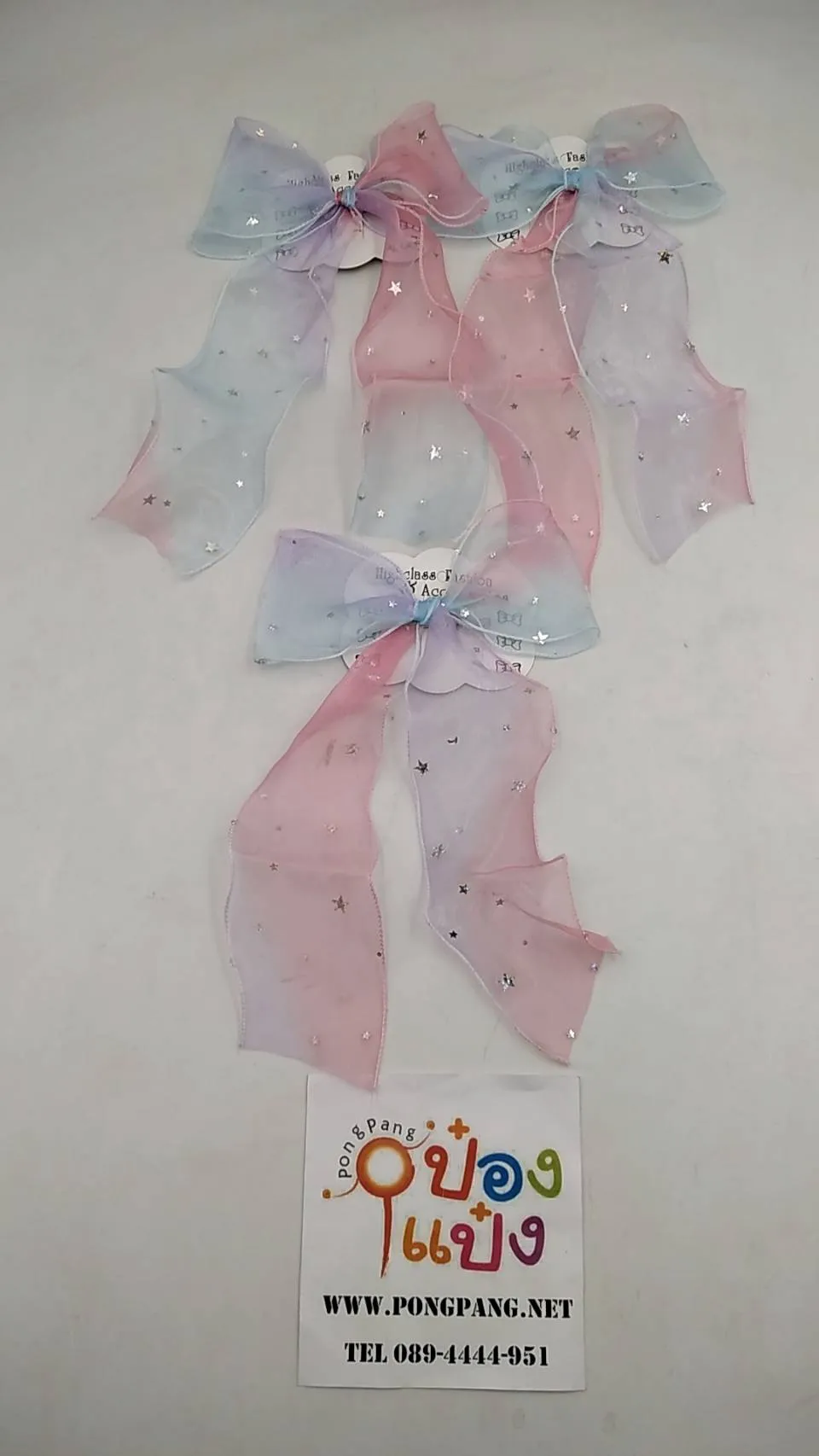 โบว์ติดผมดาวสีรุ้ง (1*12)