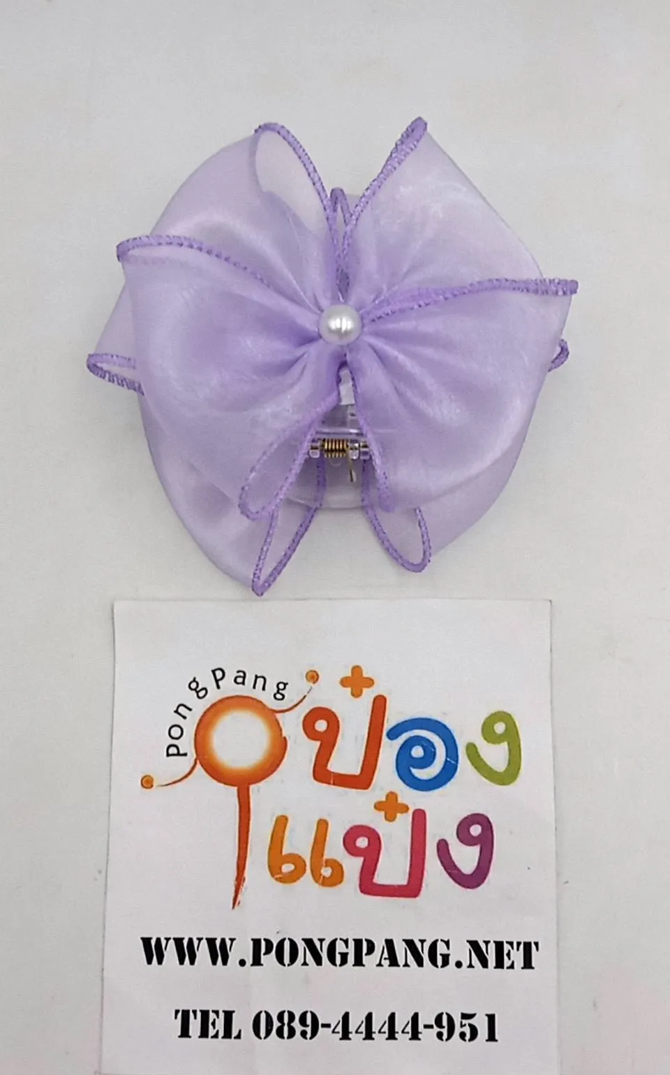 กิ๊บงับผมรูปโบว์ สีพื่น  1*12
