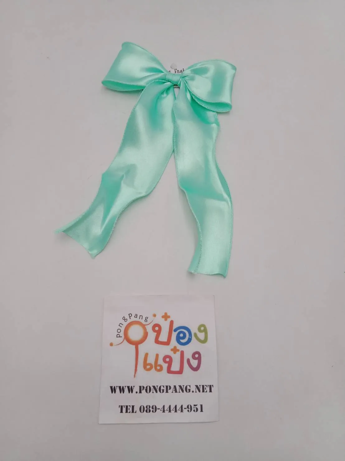 กิ๊บงับ โบว์ยาว สีพื้น 3 มิติ (1*12)