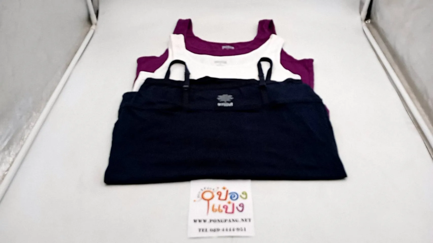 เสื้อกล้าม ผู้หญิง (แขนใหญ่) ผ้ายืด คละสี คละแบบ  1*12