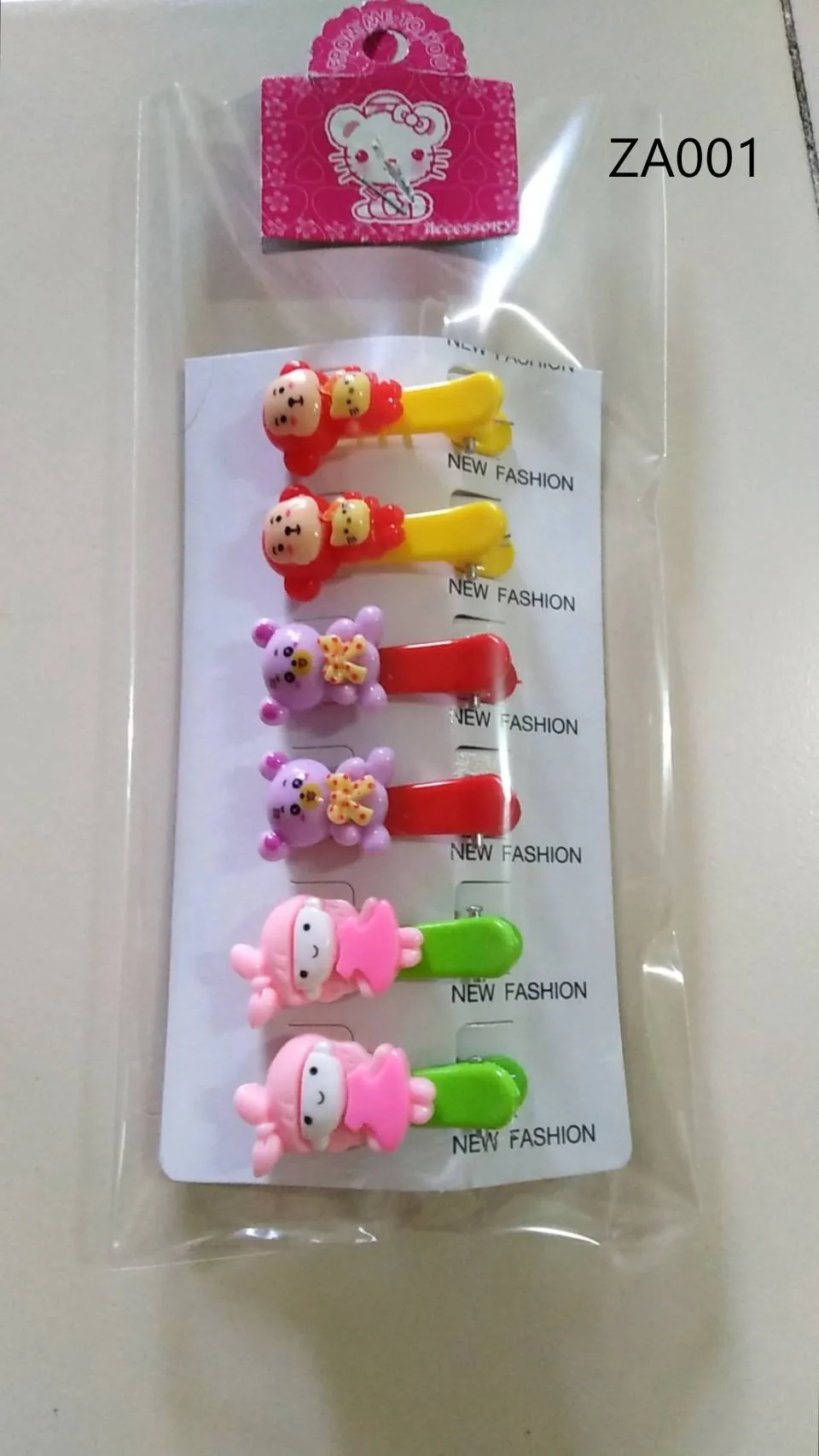 กิ๊บติดผม พลาสติก คละลายการ์ตูน แพ็ค 6 ชิ้น (1*12)