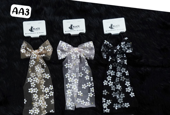 ยางรัดผม มะลิ หางยาว (1*12)