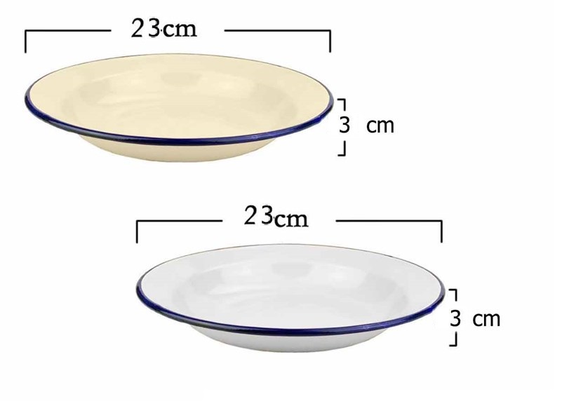 จานเคลือบ 23cm. สีขาว (1*144) BC-23 LH6139