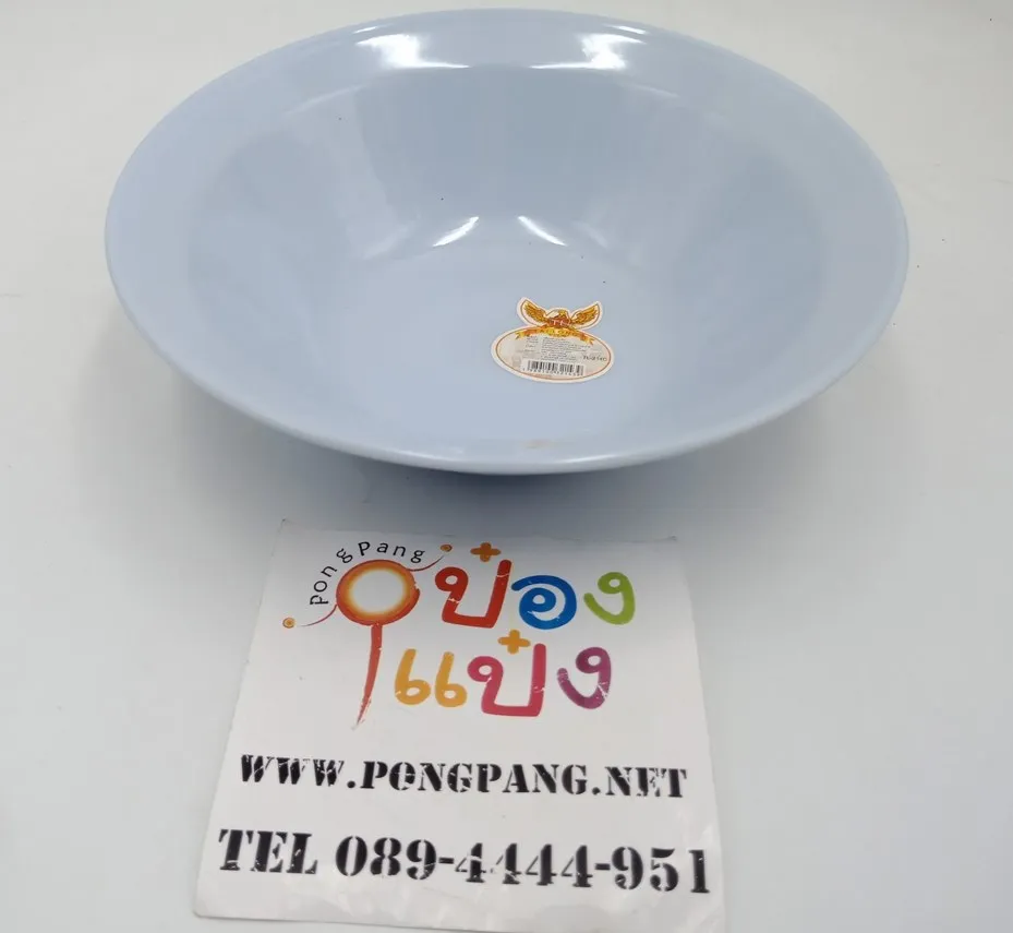ชามก๋วยเตี๋ยวขอบเท 8.25นิ้ว 21x9x7cm. สีพื้น 