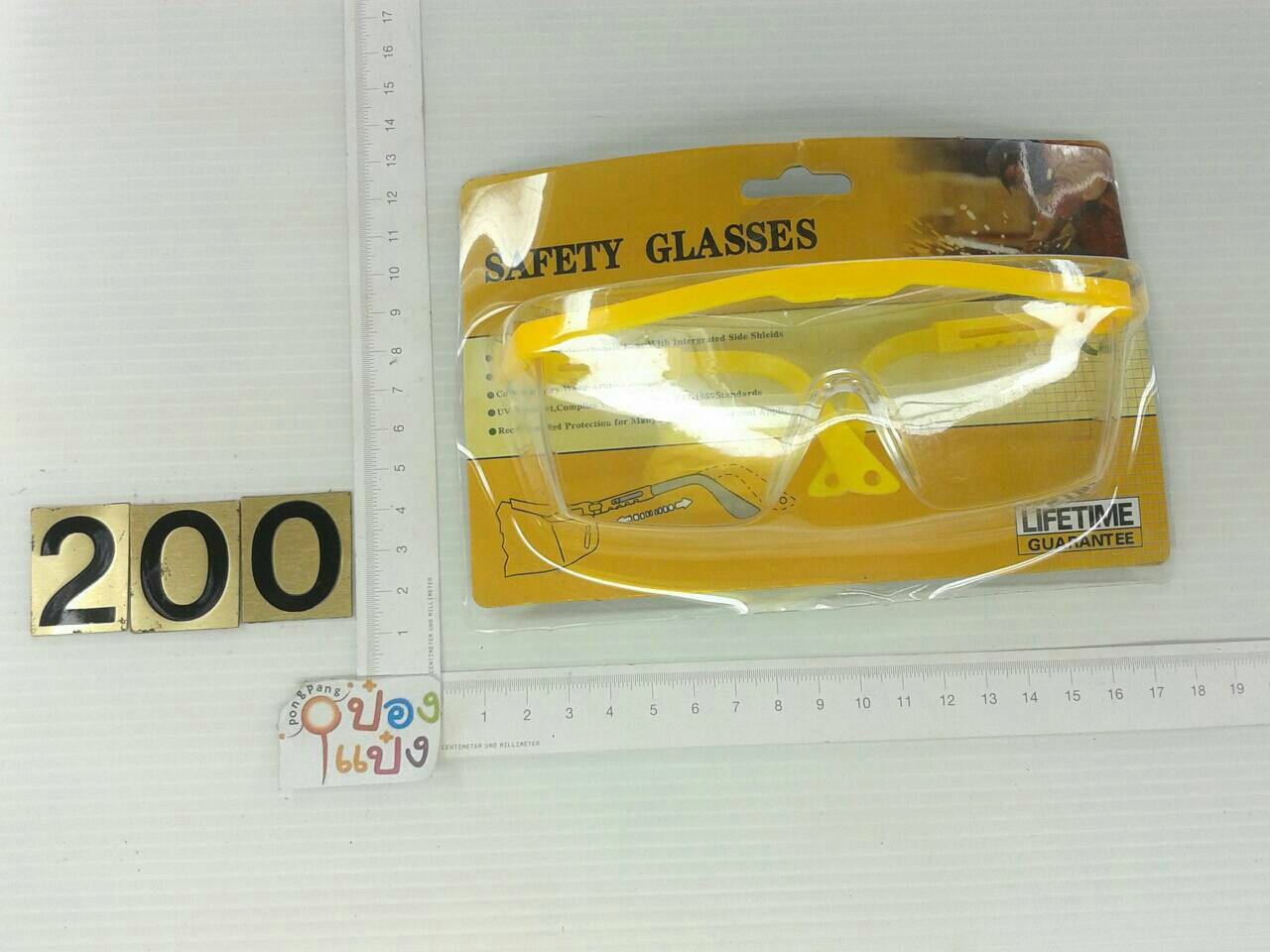 แว่น ใส ขาสี SAFETY GLASSES P7756   SG-MA004  JM