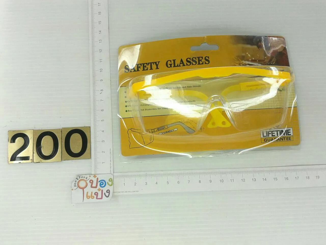 แว่น ใส ขาสี SAFETY GLASSES # P7756   SG-MA004  JM LG1251