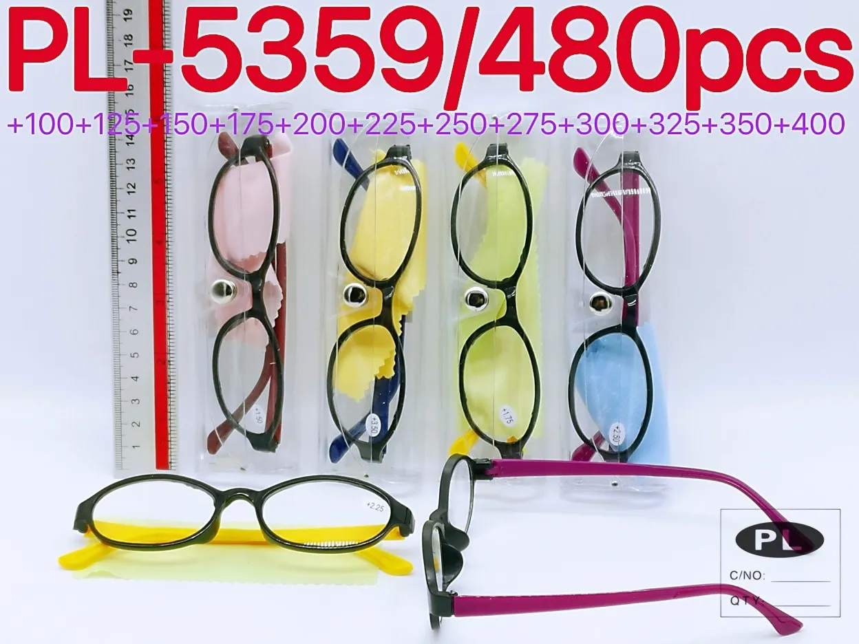 แว่นสายตายาวขาลาย+กล่องใส+ผ้าเช็ดแว่น  #P5359 P5362
