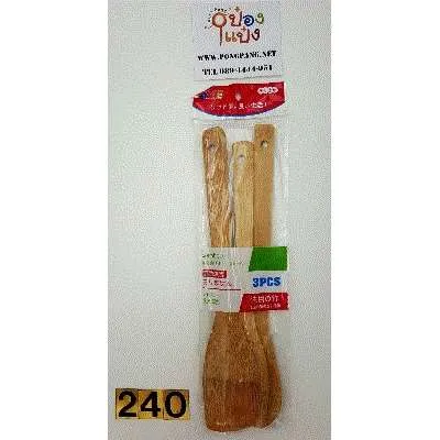 ทัพพีไม้ 14x35CM. ช้อน+ส้อม+พาย1x3  SG-KA006 S6134 T26089
