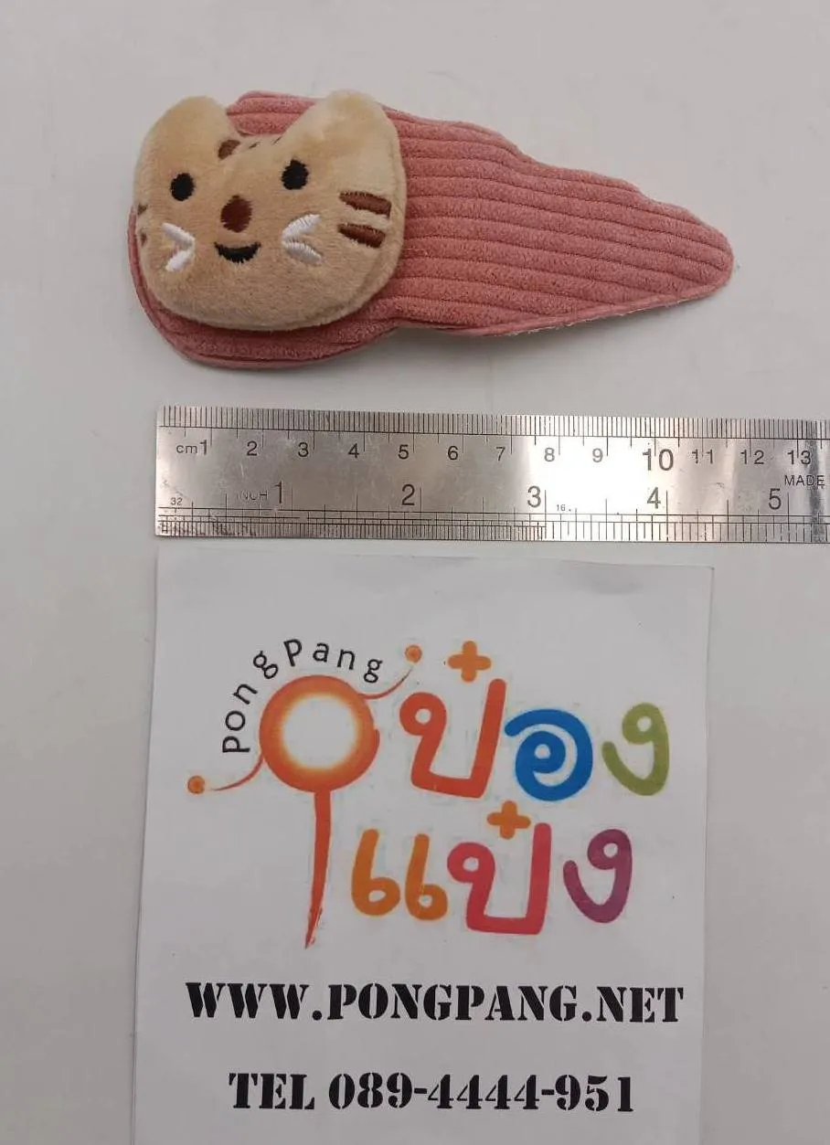 กิ๊บติดผม ยักษ์จัมโบ้ ลายแมวมีหนวด 15ซม. 1*1200
