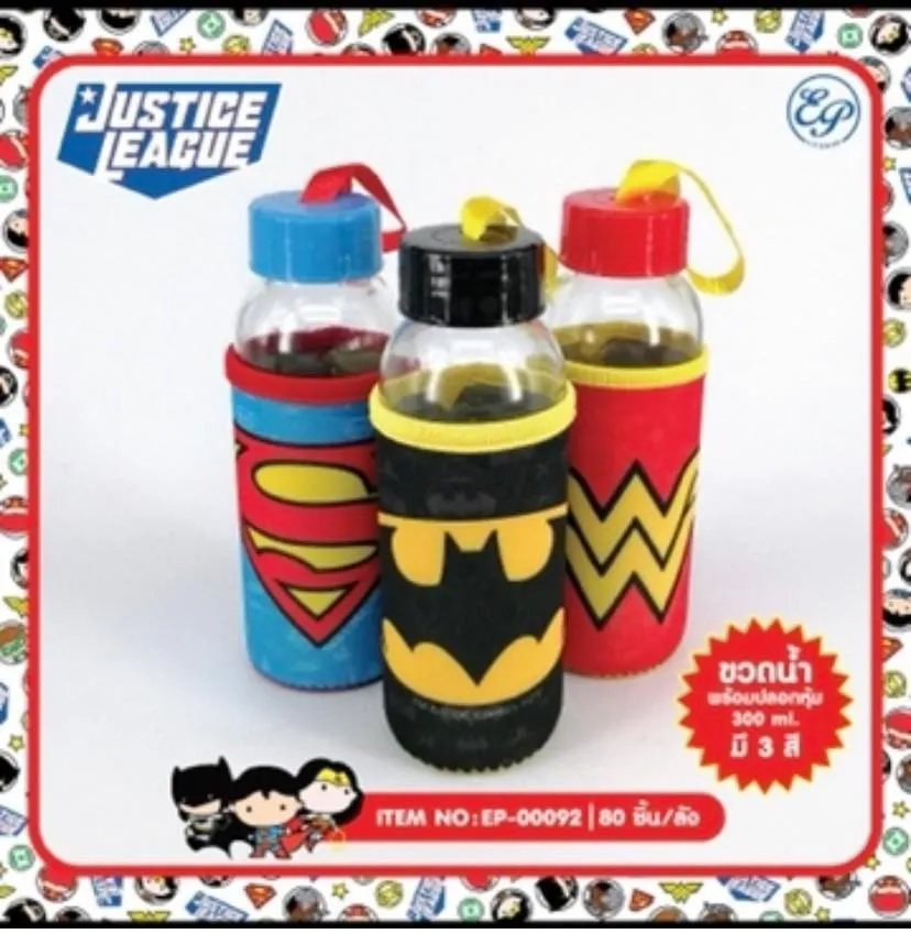 ขวดโหล น้ำแก้วพร้อมผ้าหุ้ม DC 1*80 ลิขสิทธ์ถูกต้อง